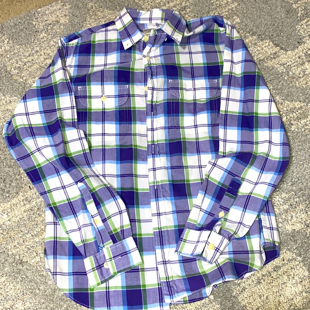Mens J.Crew long sleeve button collar shirt. Size medium.